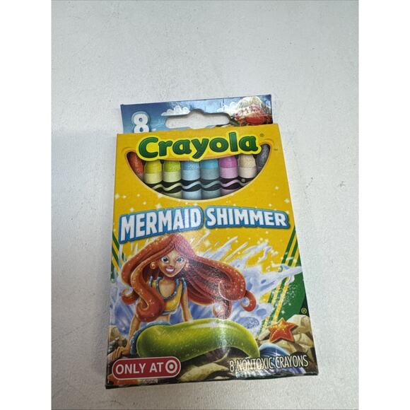 Crayola Crayons Children Coloring School multicolor Mermaid Shimmer Class Art 8 - Picture 1 of 2